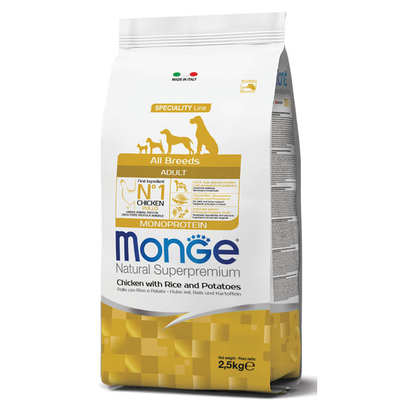 Monge All Breeds Adult Chicken with Rice & Potatoes 12kg