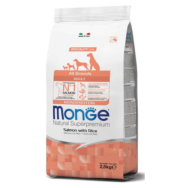 Monge All Breeds Adult Salmon with Rice 2.5kg