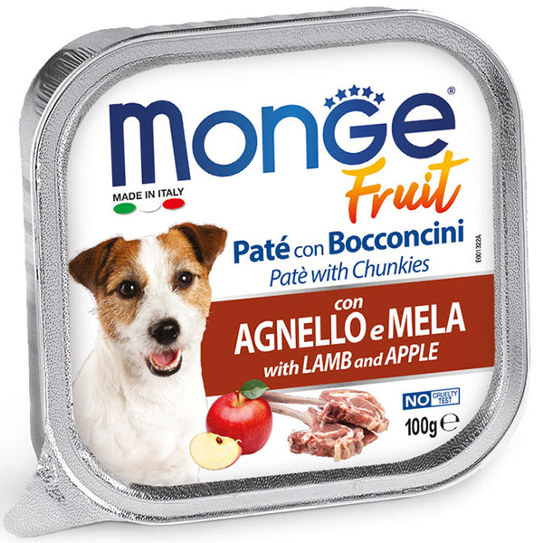 Monge Fruit Dog Lamb with Apple 100g