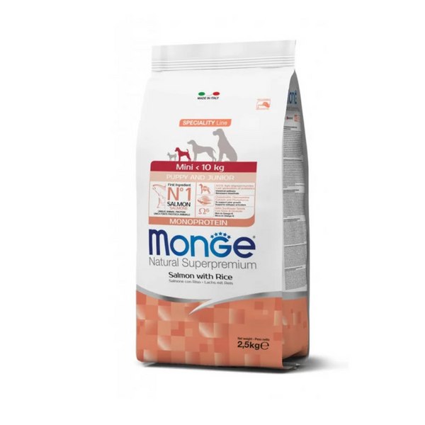 Monge Mini Puppy & Junior Salmon with Rice 2.5kg