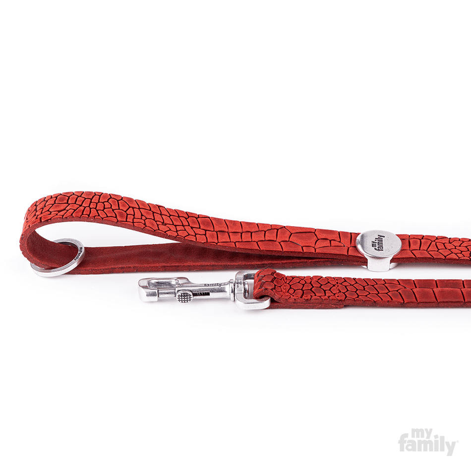 TUCSON RED LEATHER LEASH 110 CM