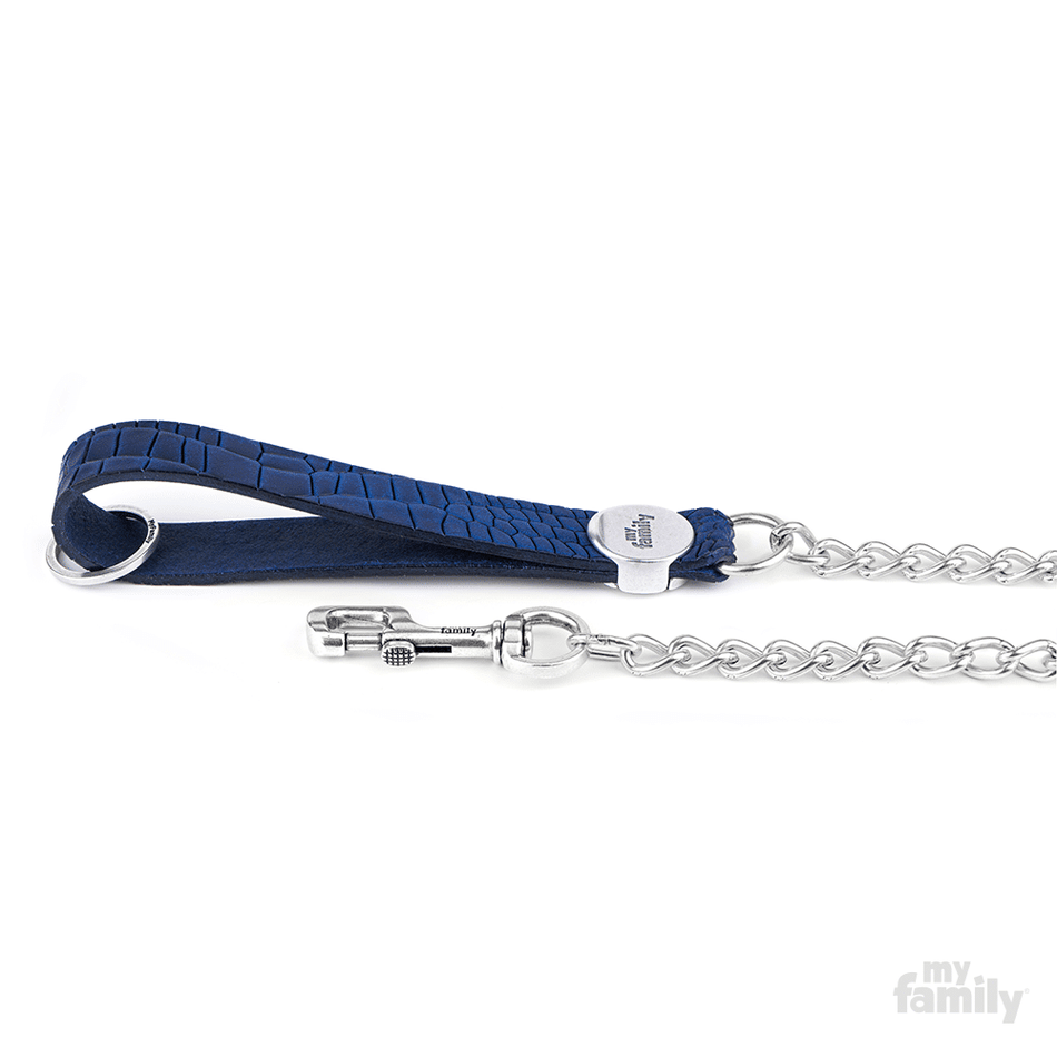 TUCSON LEATHER / CHAIN LEASH 60CM