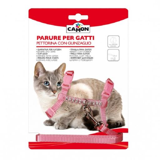 DG019 NYLON CAT HARNESS + LEAD 10MM