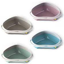 CORNER CAT LITTER TRAY W/RIM