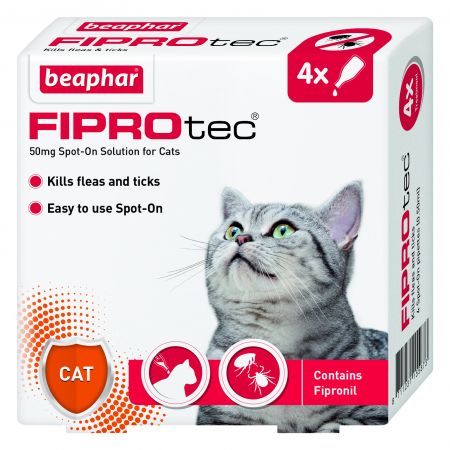BEAPHAR FIPROTEC CAT 50MG 4PIPETTES