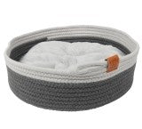 TAILOR CAT BASKET GREY/WHITE