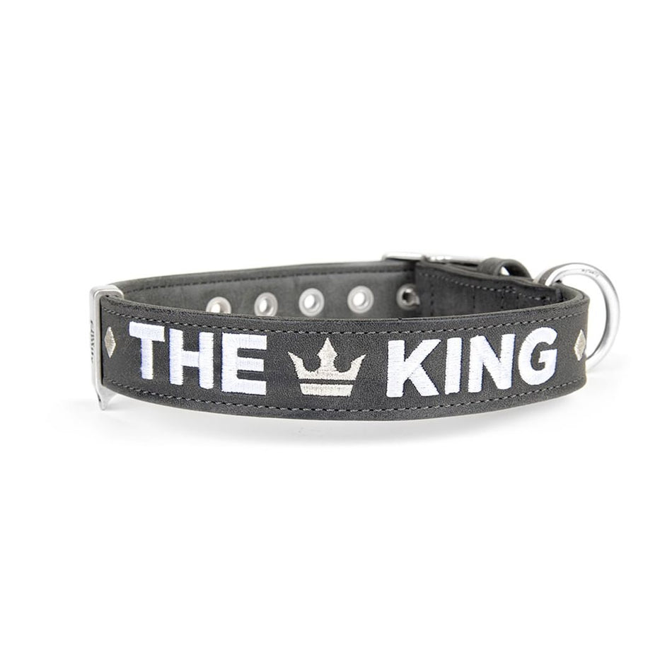 THE KING GREY & BLACK COLLAR 35CM