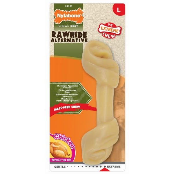 NYLABONE EXTREME CHEW KNOT BONE CHICKEN L
