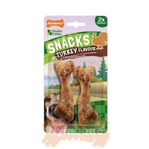 NYLABONE NY TURKEY SNACKS MEDIUM BONE X2