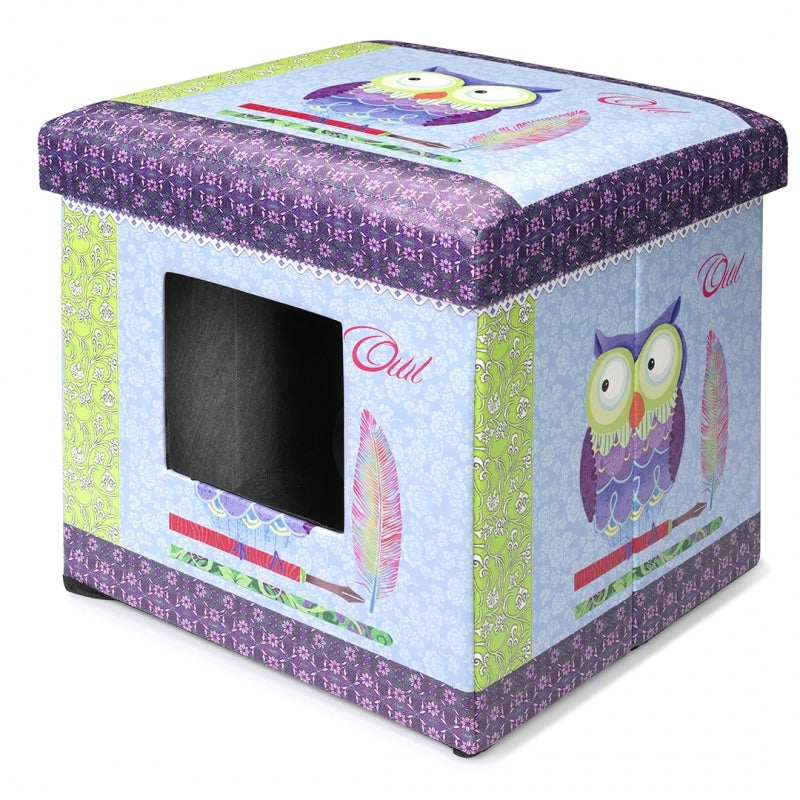 HOME COLLECTION OTTOMAN OWL 38X38X38CM