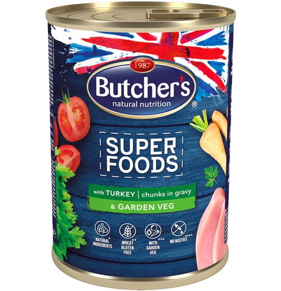 BUTCHER'S SUPER FOODS TURKEY AND VEG 400G