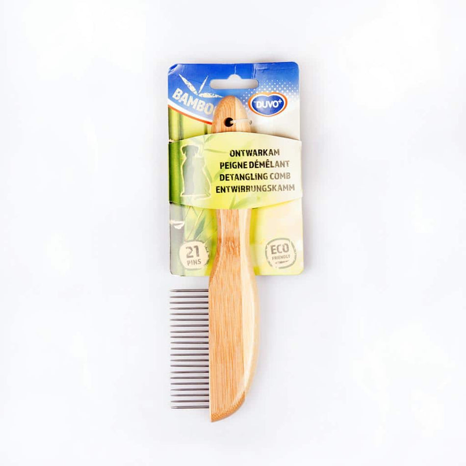 DUVO BAMBOO DETANGLING COMB 21 PINS 21CM