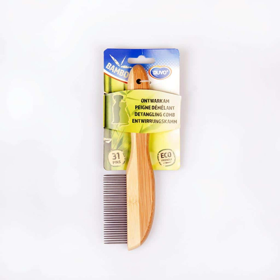 DUVO BAMBOO DETANGLING COMB 31 PINS 21CM