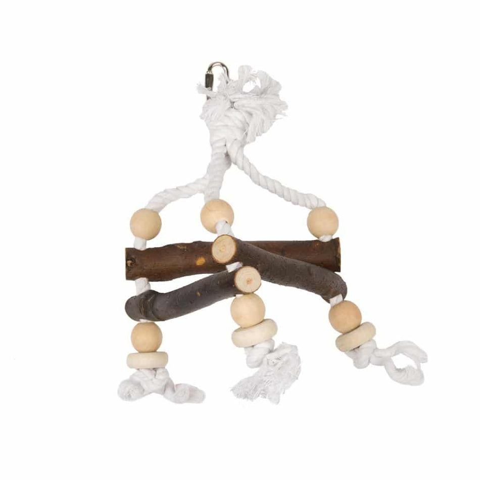 DUVO BIRD WOODEN TRIANGLE W/ROPE
