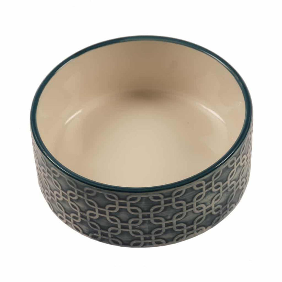 DUVO STONE DECO AZUL FEEDING BOWL