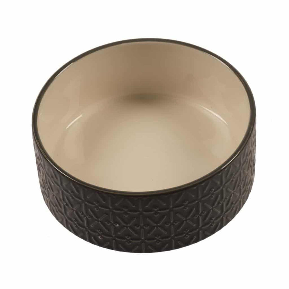 DUVO STONE DECO OSCURO FEEDING BOWL