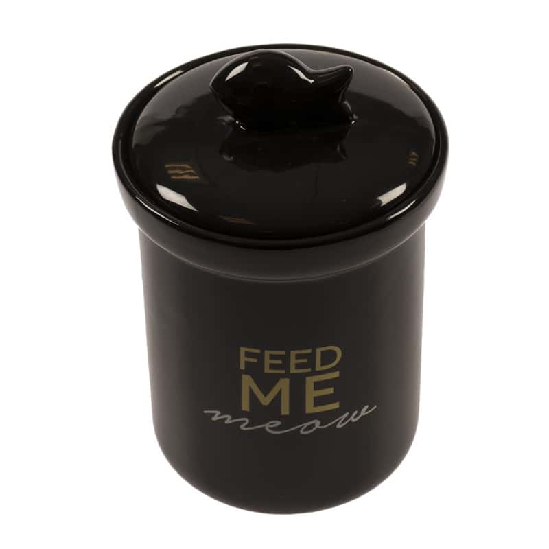 DUVO COOKIE JAR FEED ME MEOW STONE
