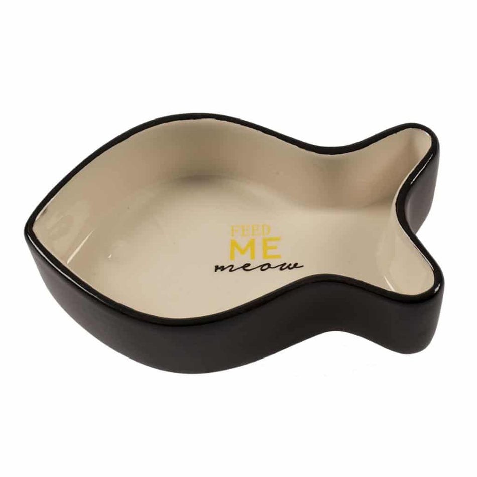 DUVO FISH STONE FEED ME MEOW FEEDING BOW