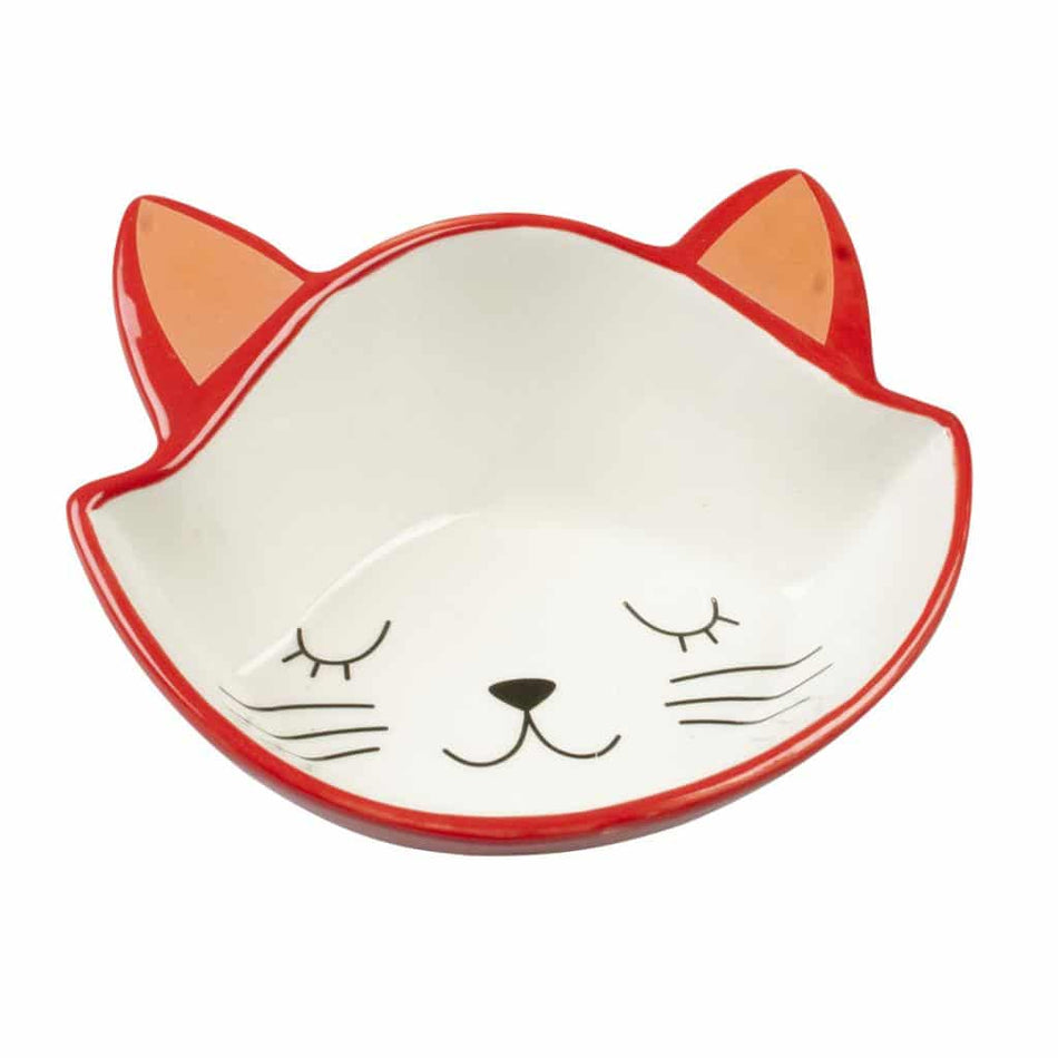 DUVO FEEDING BOWL STONE KITTY FACE