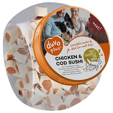 DUVO+ MEAT! CHICKEN AND COD SUSHI 500G