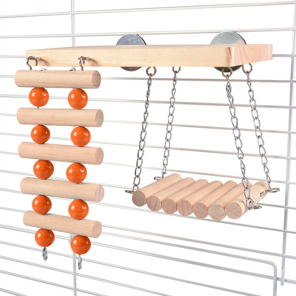 DUVO + WOODEN CLIMB 'N' SWING PLAYGROUND