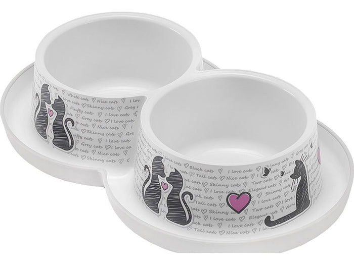 TRENDY DINNER DOUBLE CATS IN LOVE