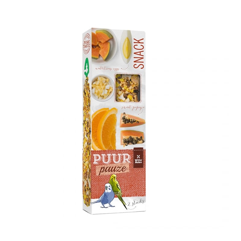 PUUR BUDGIE PAPAYA AND ORANGE STICKS