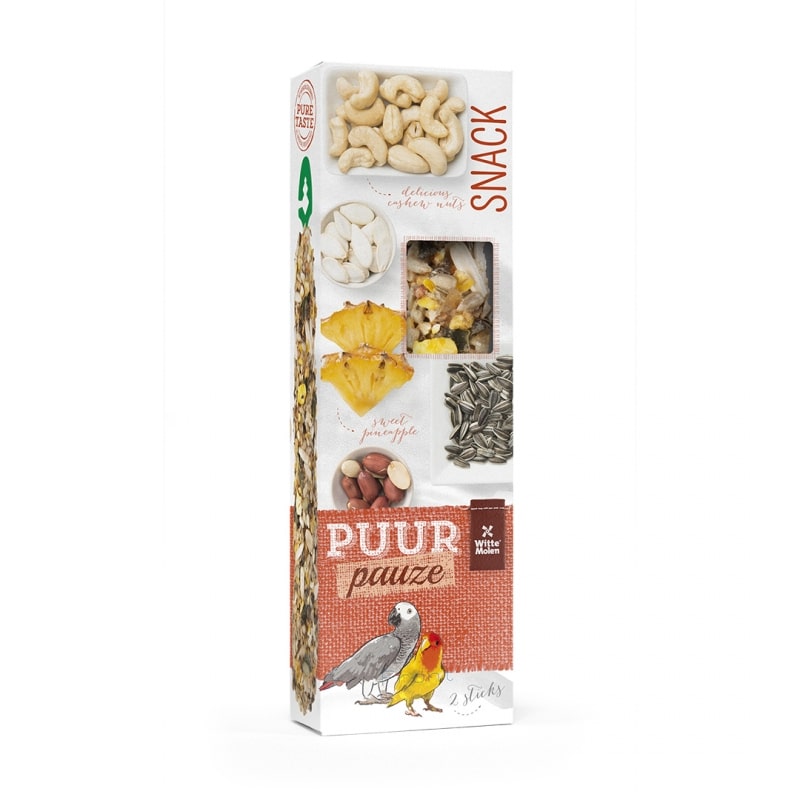 PUUR PARROT PINEAPPLE AND PEANUT STICKS