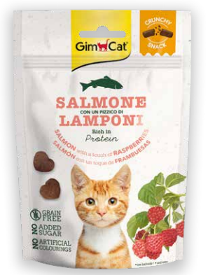 GIMCAT CRUNCHY SNACKS SALMON W/RASPBERRY
