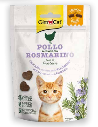 GIMCAT CRUNCHY SNACKS CHICKEN/ROSEMARY 50G