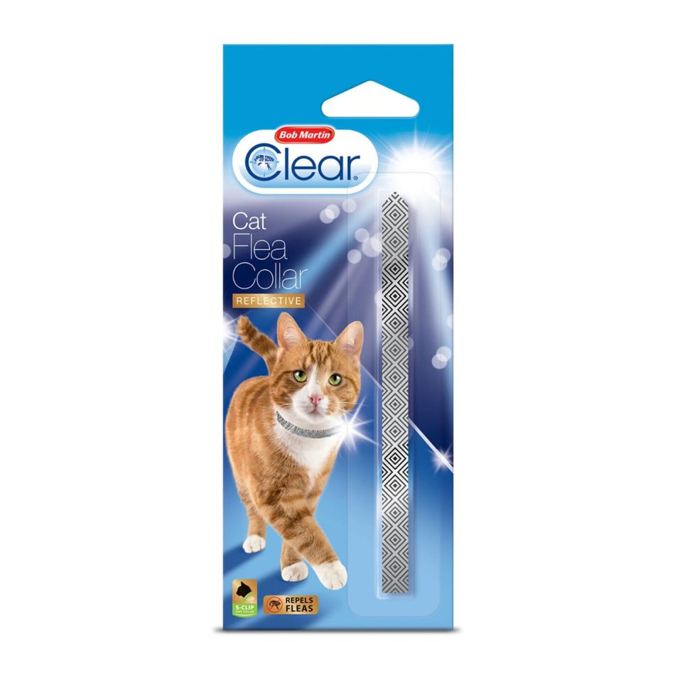 BM CLEAR REFLECTIVE CAT FLEA COLLAR