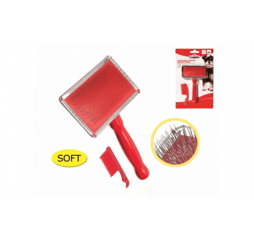 B790B CHROME SLICK BRUSH COMB MEDIUM