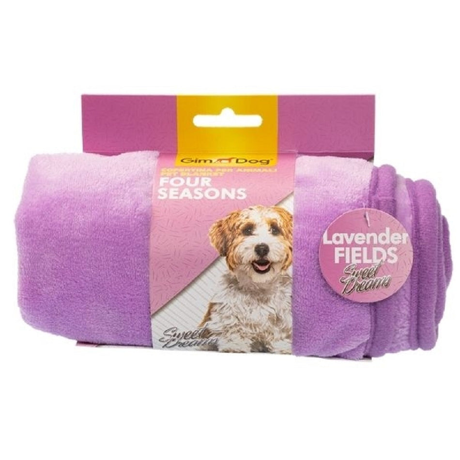 GIMDOG BLANKET 60X40 LAVANDER FIELDS