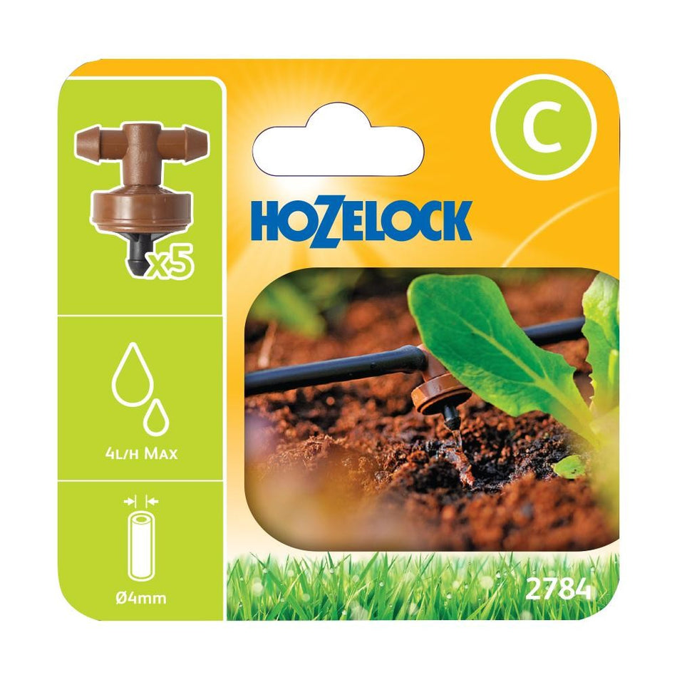 HOZELOCK MICRO DRIPPER IN LINE 4L/H 5pcs