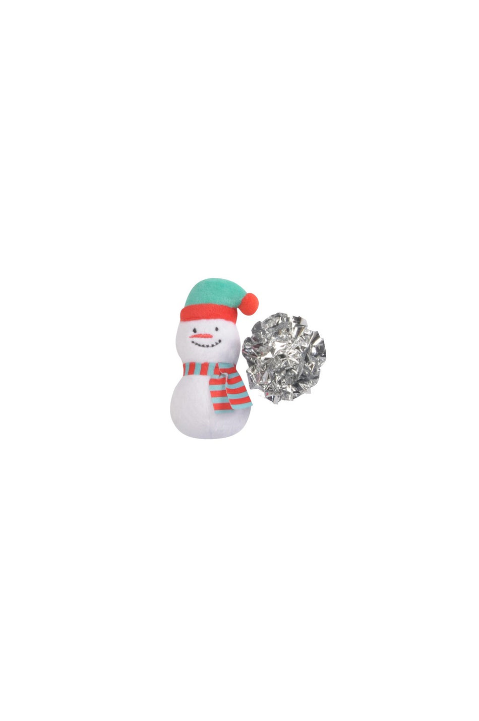 AH9373 XMAS CAT TOY SNOWMAN CRINKLE BALL