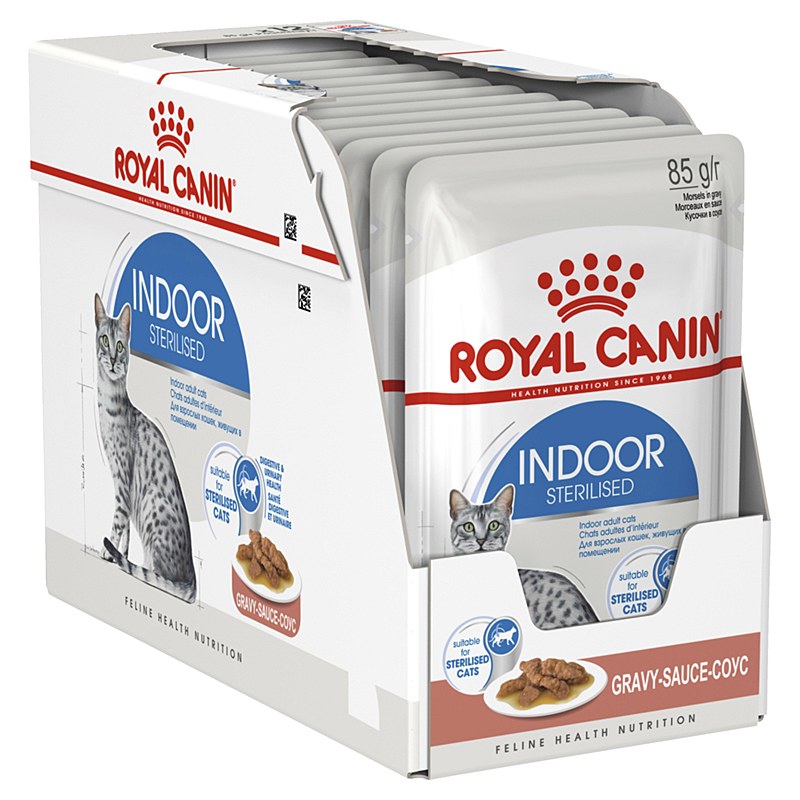 ROYAL CANIN INDOOR STERLISED GRAVY (12x85GR)