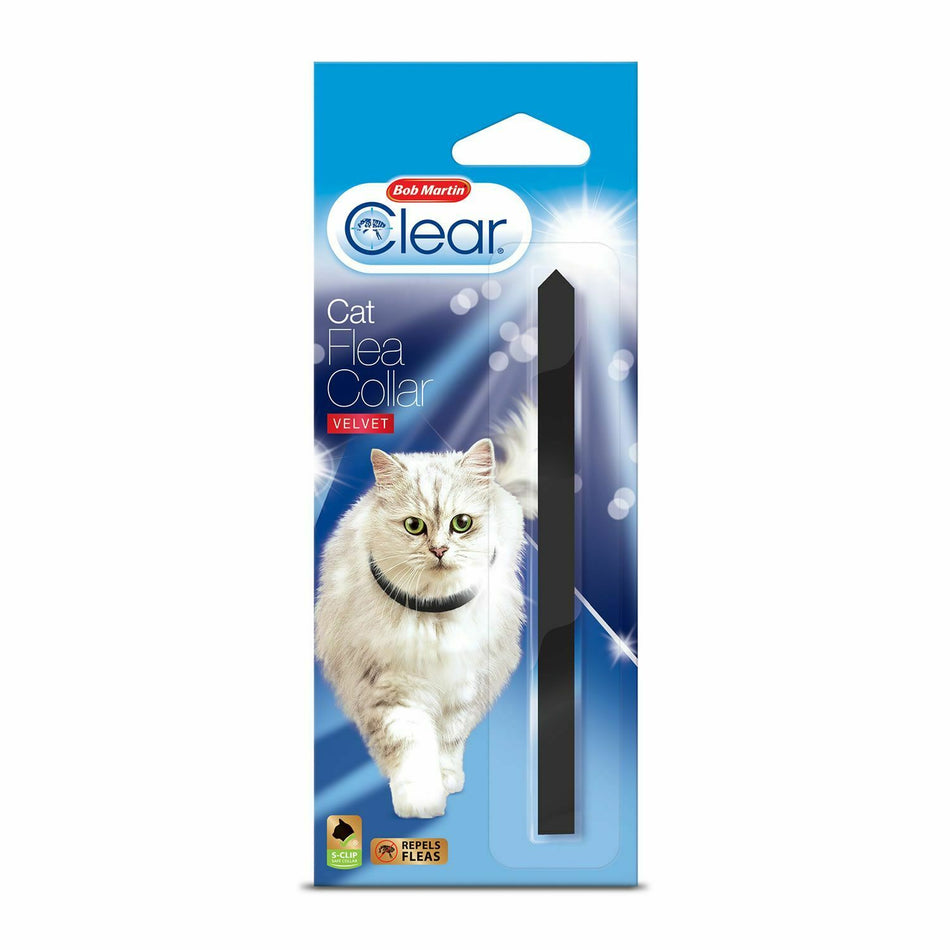 BM CLEAR VELVET CAT FLEA COLLAR
