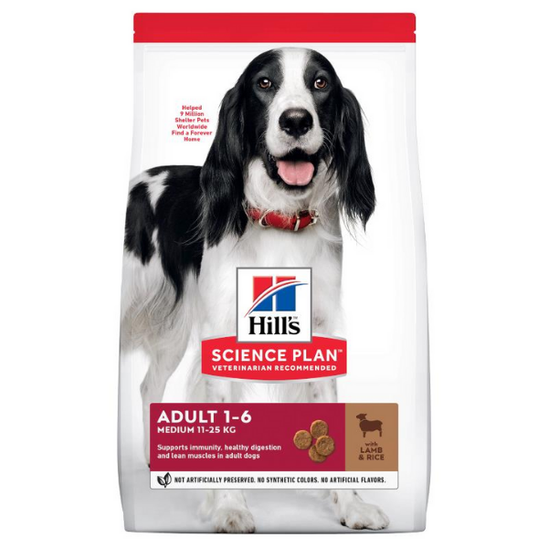 HILLS SP Adult Medium 1-6 w/l Lamb and rice 2.5kg